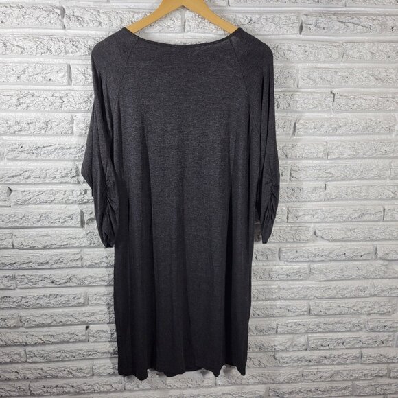 Spense Womens Dress Extra Large 3/4 Sleeve Muted Black Dark Gray BLA105E - Picture 6 of 10